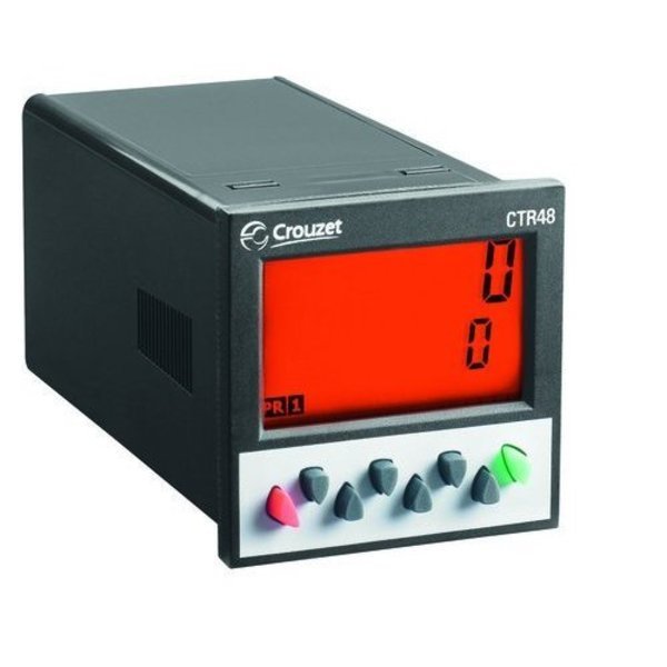 Preset Counter 48 x 48 CTR48 2 Pr Bl 10-30 VDC, Crouzet, Mfr#: 87621121